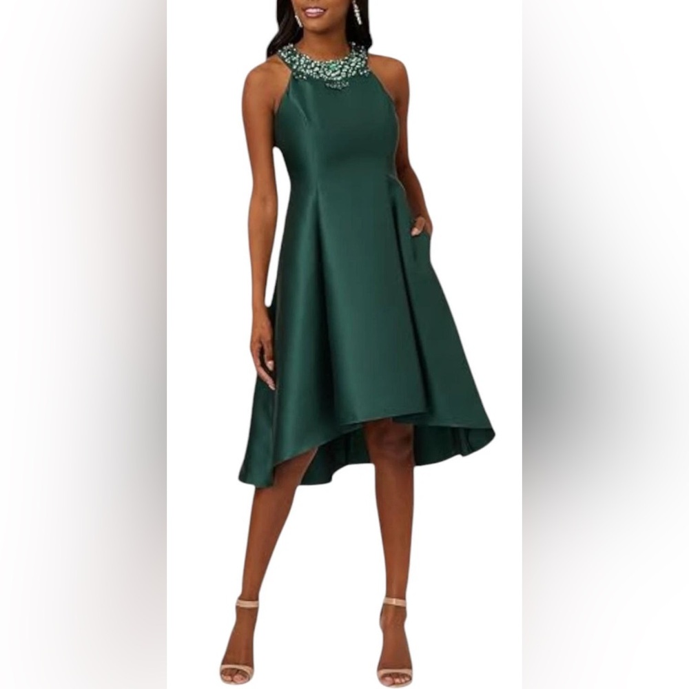 Adrianna Papell Dark Green Formal Dress | Sz 12 | Brand New w/Tags